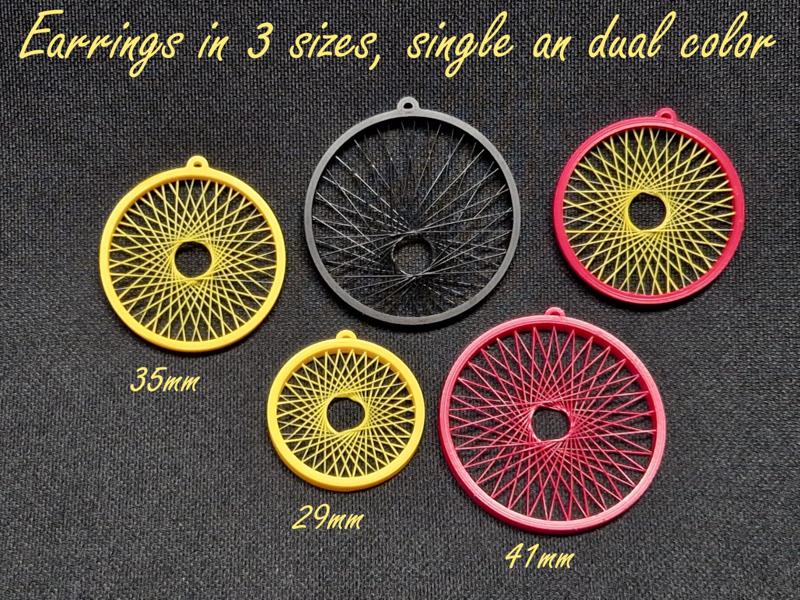 Round string earrings