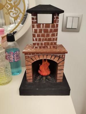 Fireplace Room Thermostat With Filame Effect