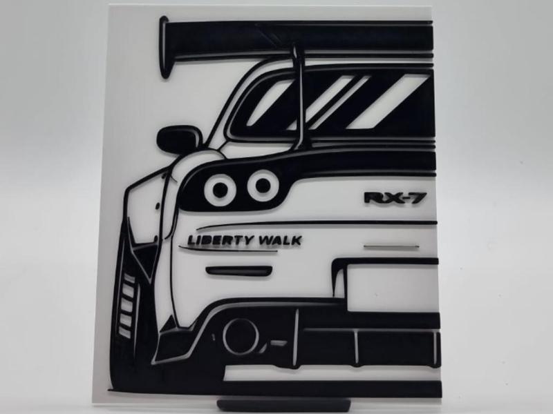 2D Wall Art Mazda RX-7 FD Liberty Walk