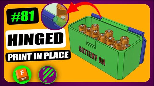#81 Hinged Print-in-place Battery Storage Box | Fusion | Pistacchio Graphic