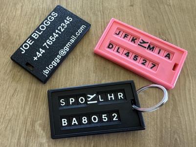 Luggage Tag Customizable & Reconfigurable