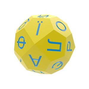 Ukrainian Alphabet d32 Polyhedral Die