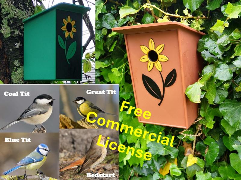 Specific birdhouses for tits and redstarts