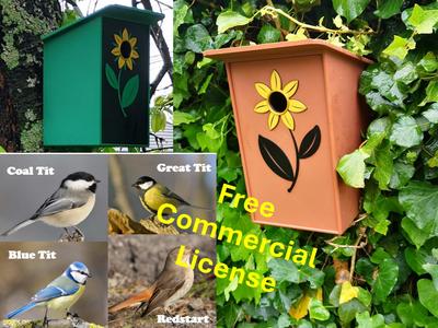 Specific birdhouses for tits and redstarts