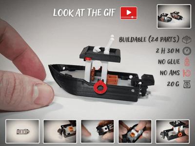 Buildable Mini Boat Kit.