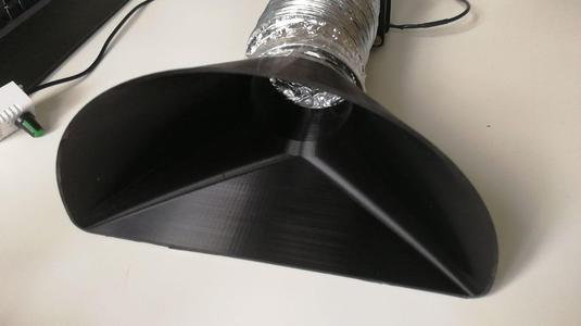Soldering fume extractor shroud [OpenSCAD]