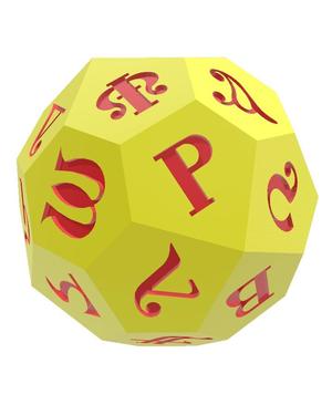 Coptic Alphabet d32 Polyhedral Die