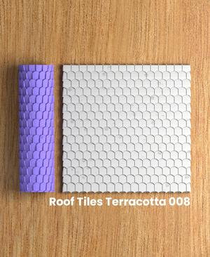 Collection Red | Roof Tiles Terracotta 008 | Polymer Clay Seamless Texture Roller
