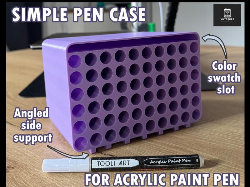 Tooli-Art Acrylic Pen case with color swatch slot