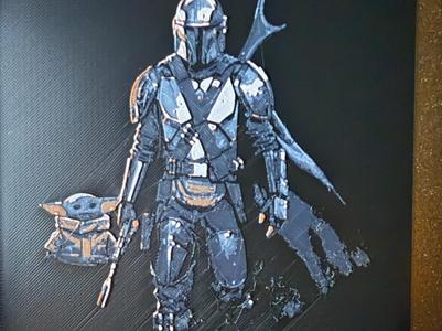 Mandalorian and Grogu HueForge 