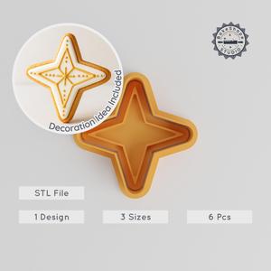 Chitra Nakshatra Vedic Astrology Cutter Stamp Set, 6 Pieces, Cookie & Fondant Décor, Sidereal Chart, Hindu Astrology PRODUCT_1075