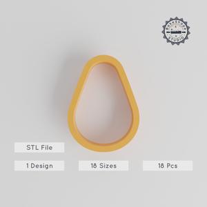 Avocado Shape Cutter Set, 18 Sizes, Perfect for Cookie, Fondant & Clay Decor, Nutritious Green Fruit Design PRODUCT_1437