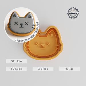 Cookie & Fondant Shape Cutter and Stamp, Dead Design, Set of 6, Includes S/M/L Sizes PRODUCT_820
