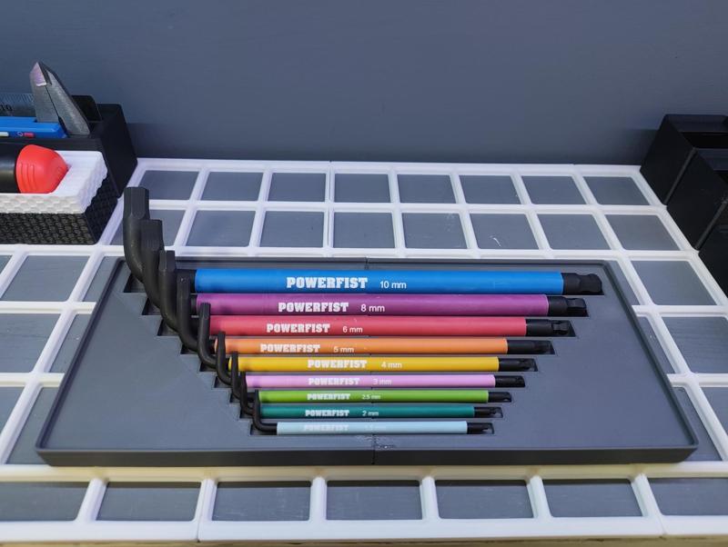 Gridfinity Powerfist Allen Key Holder (Wera clone?)