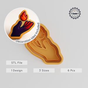 Magic Shape Cutter & Stamp Set, Spell & Wizard Theme, Perfect for Cookies & Fondant, 3 Sizes (S/M/L), 6 Pieces PRODUCT_188