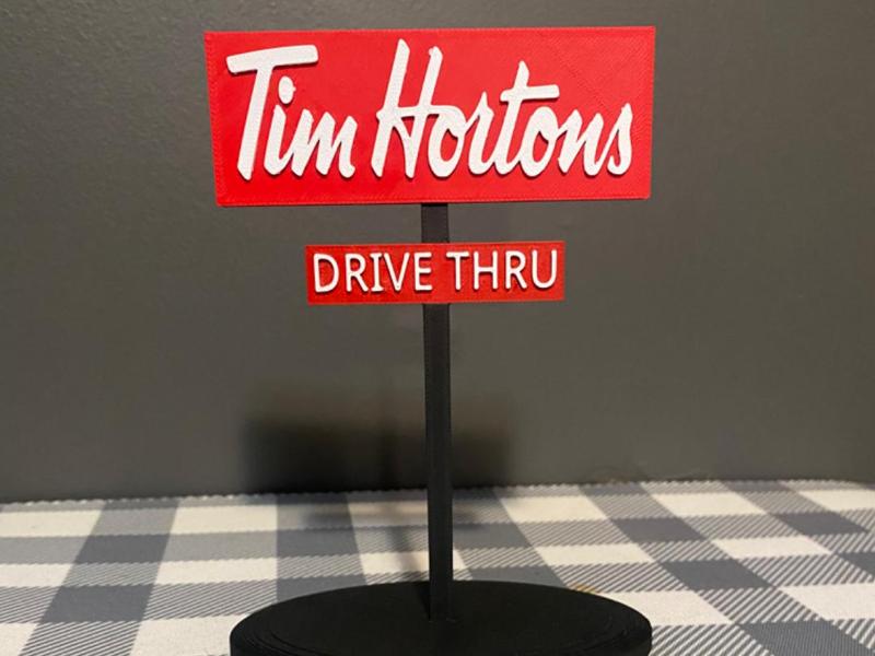 Tim Hortons drive thru store sign--NO AMS needed 
