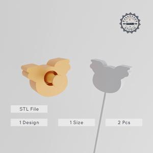 Koala Cake Pop Mold, Cute Australian Marsupial Animal, 2-Piece STL Set for 3D Printing PRODUCT_1293