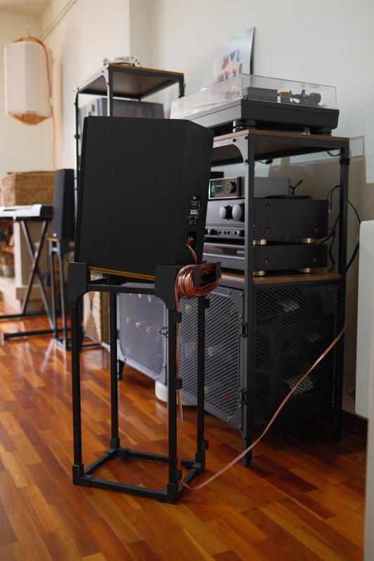 Fjallbo speaker stand cable hook