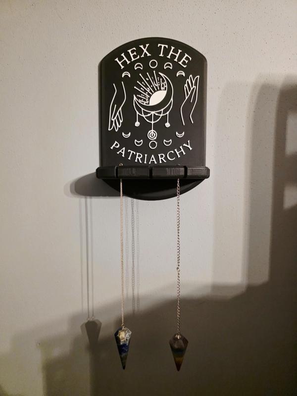 Pendulum Wall Shelf- Hex the Patriarchy 