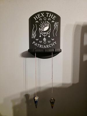 Pendulum Wall Shelf- Hex the Patriarchy 