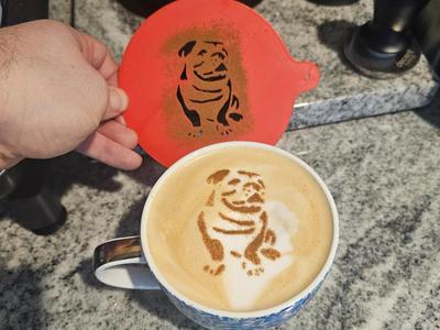 Perfect Bulldog Latte Art Stencil