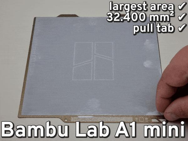 Bambu Lab A1 Mini build plate cleaner and tester