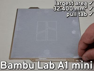 Bambu Lab A1 Mini build plate cleaner and tester