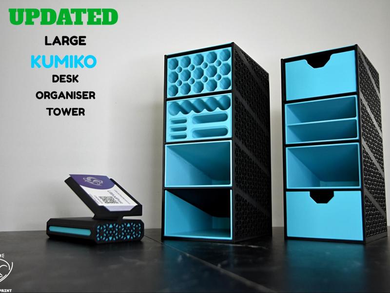 Large Kumiko Desk Organizer Tower