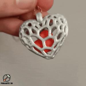 Voronoi Love Pendant – Radiant Heart Necklace
