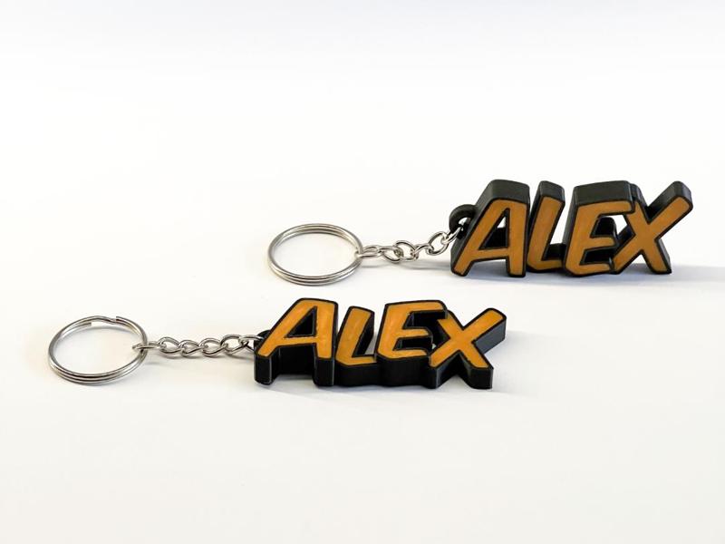 Beautiful keychain with the name Alex