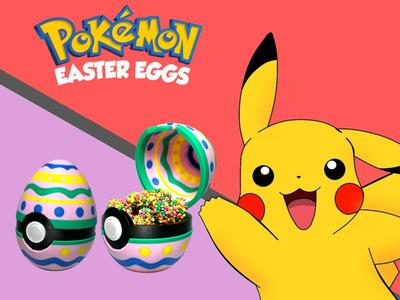 Poke Easter Ball with Easter Egg Pattern