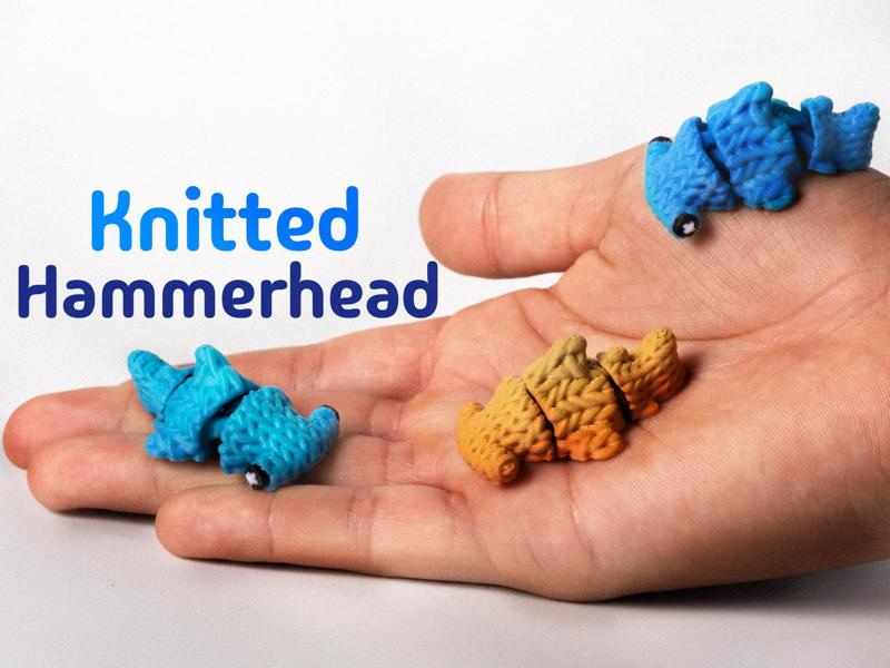 Knitted Hammerhead Shark – Articulated & Keychain