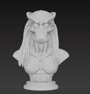 Predator Warrior Statue