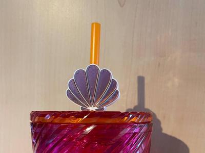 Cute Shell Straw Topper v1