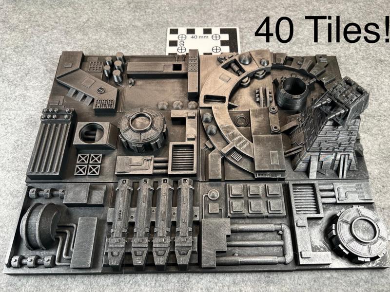 3 in Death Star Wall Tile Assemblage