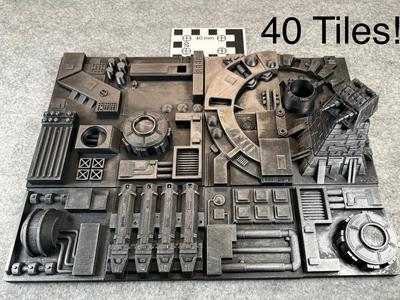 3 in Death Star Wall Tile Assemblage