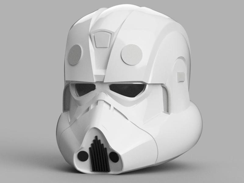 Clone Trooper Engineer Battlefront Helmet 3D printable files Custom Star Wars Cosplay 1:1 