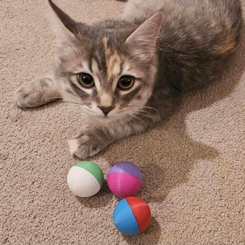 Easy Print Cat Balls! use up your extra scraps! only 13g per ball!