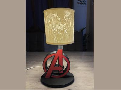 Avengers lithophane desk lamp