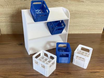 Beer crate battery with wall shelf/stand AAA-AA...