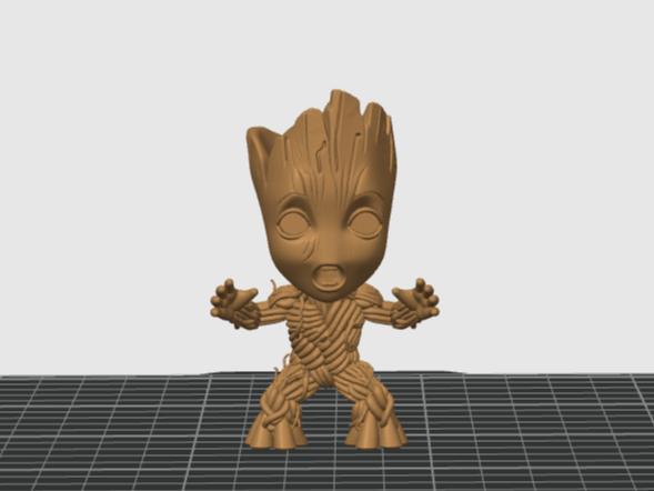 Surprised Baby Groot Keychain