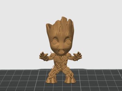 Surprised Baby Groot Keychain