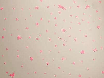 Glow in the dark celling and wall star decor