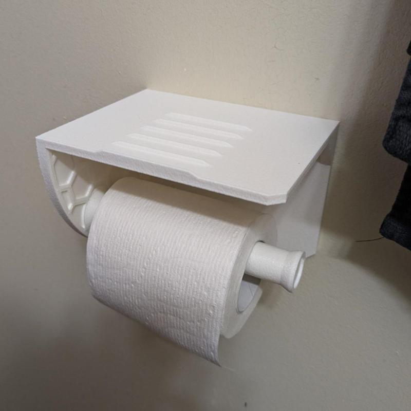 Toilet Paper Roll Holder with Phone Stand Table