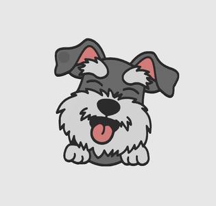 Cute Schnauzer keychain