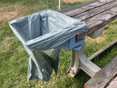 Picnic Table Trash Bag Holder