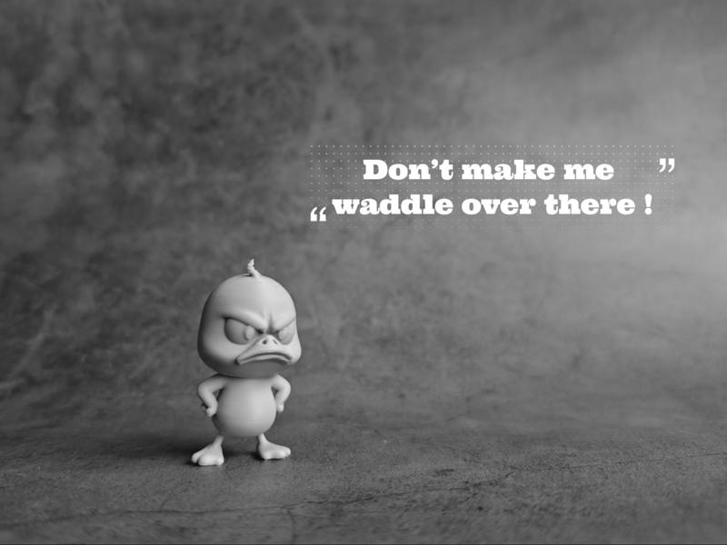 Angry Little Duckling 4 Office Decor