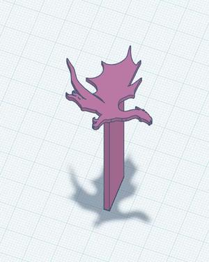 Dragon Halo Bookmark 6.stl