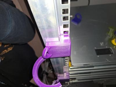 no screws 19 inch rack cable organiser