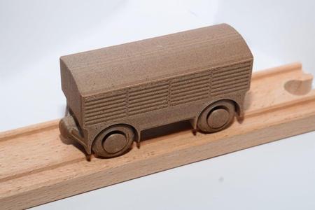 Brio compatible - all-in-one/two print in place closed freight wagon